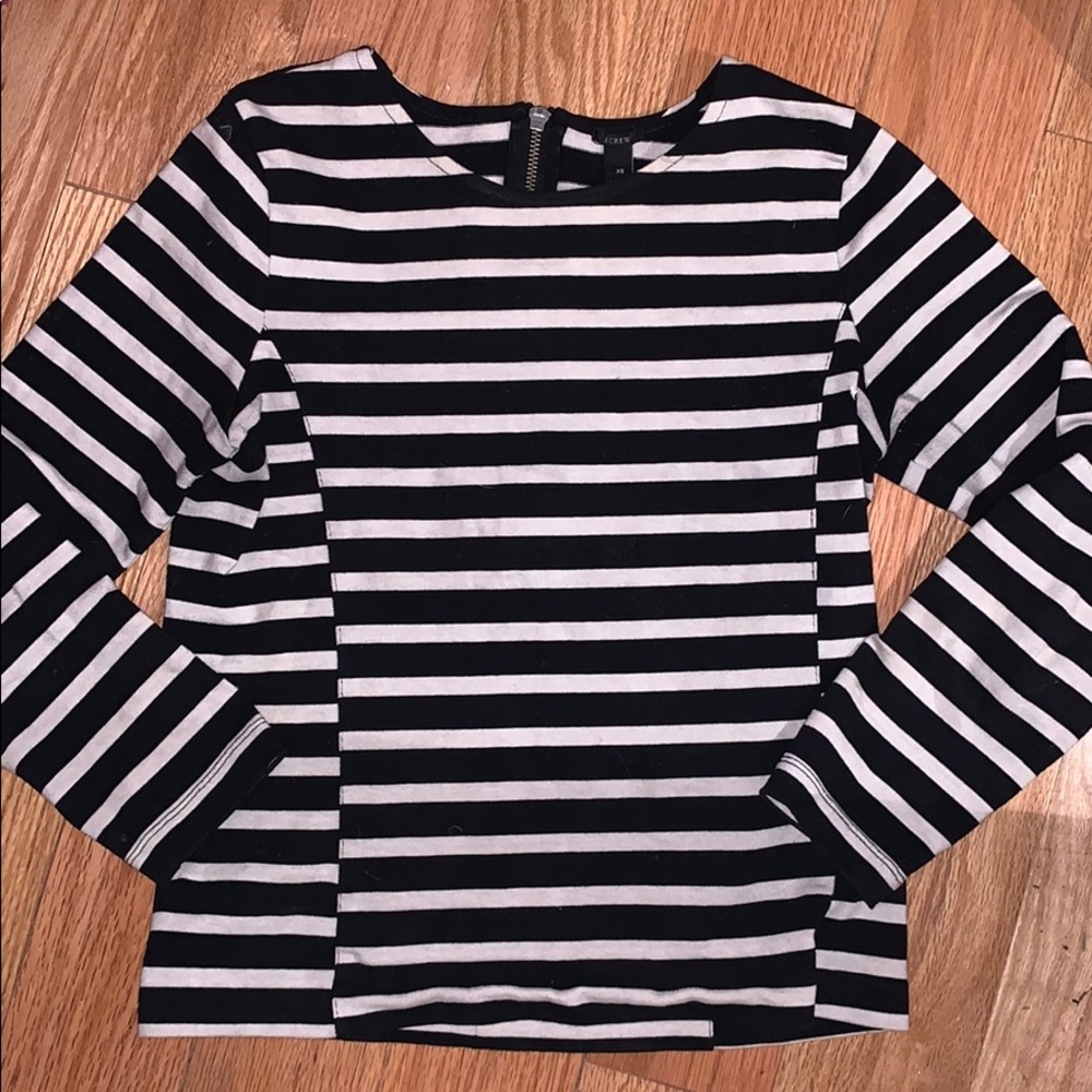 Striped crew neck top